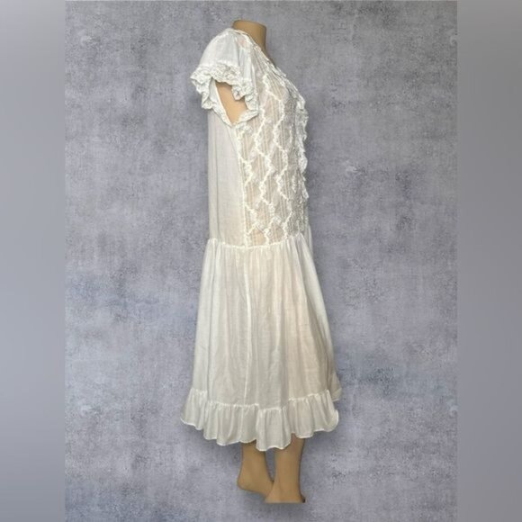 Vintage Gilligan & O’Malley White Lace Gown Dress - Romantic Bridal - Picture 4 of 8